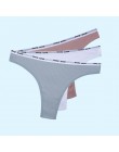 3 sztuk/partia damskie bawełniane stringi stringi majteczki stringi bielizna damska figi Sexy bielizna spodnie intymne panie lis