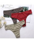 3 sztuk/partia damskie bawełniane stringi stringi majteczki stringi bielizna damska figi Sexy bielizna spodnie intymne panie lis
