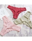 3 sztuk/partia damskie bawełniane stringi stringi majteczki stringi bielizna damska figi Sexy bielizna spodnie intymne panie lis