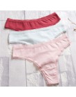 3 sztuk/partia damskie bawełniane stringi stringi majteczki stringi bielizna damska figi Sexy bielizna spodnie intymne panie lis