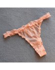 Voplidia bielizna damska Plus rozmiar Sexy bielizna stringi i G ciąg majtki koronkowe T-tył bez szwów ciąg stringi PM041