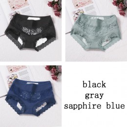 DULASI szczelna majtki menstruacyjne spodnie fizjologiczne bielizna damska komfort bawełna koronkowa Solid Color Mid Rise figi 9