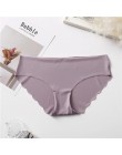 Bielizna damska figi ultra-cienkie bezszwowe figi dla kobiet Comfort niski wzrost Ruffles seksowna bielizna lato moda kalesony
