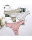 3 sztuk/partia damskie bawełniane stringi stringi majteczki stringi bielizna damska figi Sexy bielizna spodnie intymne panie lis