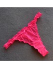 Voplidia bielizna damska Plus rozmiar Sexy bielizna stringi i G ciąg majtki koronkowe T-tył bez szwów ciąg stringi PM041