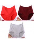 3 sztuk/partia Big Size XL-6XL Sexy wysokiej talii kobiet bawełniane stałe majtki oddychające majtki bielizna majtki