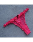 Voplidia bielizna damska Plus rozmiar Sexy bielizna stringi i G ciąg majtki koronkowe T-tył bez szwów ciąg stringi PM041