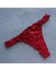 Voplidia bielizna damska Plus rozmiar Sexy bielizna stringi i G ciąg majtki koronkowe T-tył bez szwów ciąg stringi PM041