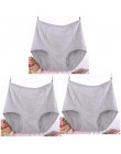 3 sztuk/partia Big Size XL-6XL Sexy wysokiej talii kobiet bawełniane stałe majtki oddychające majtki bielizna majtki