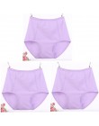 3 sztuk/partia Big Size XL-6XL Sexy wysokiej talii kobiet bawełniane stałe majtki oddychające majtki bielizna majtki