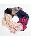 Prettywowgo 3 sztuk/partia Sexy majtki koronkowe bezszwowa bielizna damska figi Nylon jedwabiu dla pań bielizna przezroczysta XX