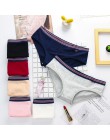 3 sztuk bawełniane majtki bielizna-majtki dla kobiet niskiej talii wysokiej jakości moda komfort na co dzień sexy majtki