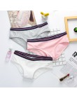 3 sztuk bawełniane majtki bielizna-majtki dla kobiet niskiej talii wysokiej jakości moda komfort na co dzień sexy majtki
