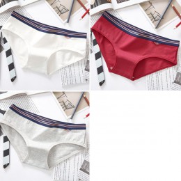 3 sztuk bawełniane majtki bielizna-majtki dla kobiet niskiej talii wysokiej jakości moda komfort na co dzień sexy majtki