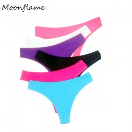 Moonflme 5 sztuk/partii Sexy stringi bawełniane damskie bielizna G stringi stringi 87181