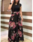 Wiosna kobiety Maxi sukienka w stylu Vintage, w kwiaty drukuj Splice Casual sukienka z długim rękawem 5XL Plus rozmiar elegancki