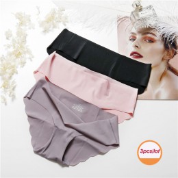 Moda bezszwowe majtki damskie bielizna kobiece miękkie Intimates damskie kalesony Low-Rise figi 8 kolorów bielizna majtki