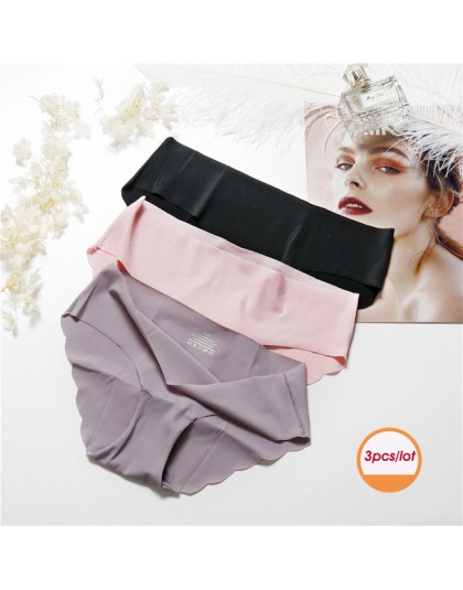 Moda bezszwowe majtki damskie bielizna kobiece miękkie Intimates damskie kalesony Low-Rise figi 8 kolorów bielizna majtki