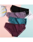Majtki damskie 3 sztuk/zestaw miękka bawełniana bielizna M-XL Sexy koronkowe majtki kobiety kalesony dziewczyny figi moda bieliz