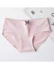Kobiety stałe majtki śliczne łuk majtki bawełniane Sexy bielizna dla dziewcząt niski wzrost światła kolor majtki dla kobiet kobi