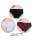 Majtki damskie 3 sztuk/zestaw miękka bawełniana bielizna M-XL Sexy koronkowe majtki kobiety kalesony dziewczyny figi moda bieliz