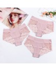 3 sztuk Sexy majtki koronkowe kobiety bielizna bielizna-majtki dla kobiet spodnie w kratę intymne kobiety bielizna damska Bikini