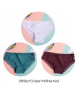 Majtki damskie 3 sztuk/zestaw miękka bawełniana bielizna M-XL Sexy koronkowe majtki kobiety kalesony dziewczyny figi moda bieliz