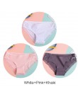 Majtki damskie 3 sztuk/zestaw miękka bawełniana bielizna M-XL Sexy koronkowe majtki kobiety kalesony dziewczyny figi moda bieliz