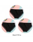Majtki damskie 3 sztuk/zestaw miękka bawełniana bielizna M-XL Sexy koronkowe majtki kobiety kalesony dziewczyny figi moda bieliz