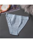 Kobiety bielizna bawełniane majtki kobiece kalesony Sexy niskiej talii majtki figi dla dziewczynek jednolity kolor kobiet bieliz