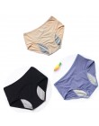 3 sztuk/zestaw szczelna majtki menstruacyjne majtki fizjologiczne kobiety bielizna okres bawełna wodoodporne figi Dropshipping H
