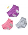 3 sztuk/zestaw szczelna majtki menstruacyjne majtki fizjologiczne kobiety bielizna okres bawełna wodoodporne figi Dropshipping H