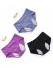 3 sztuk/zestaw szczelna majtki menstruacyjne majtki fizjologiczne kobiety bielizna okres bawełna wodoodporne figi Dropshipping H