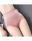 Wysokiej talii Sexy wyściełane Shaper bezszwowe bawełniane majtki odchudzanie bielizna kobiety bielizna oddychająca bawełna pani