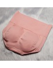 Wysokiej talii Sexy wyściełane Shaper bezszwowe bawełniane majtki odchudzanie bielizna kobiety bielizna oddychająca bawełna pani