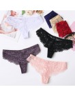 7 kolory majtki damskie Sexy koronkowa bielizna kobiet kalesony stringi stringi majtki bielizna dla kobiet ropa wnętrze femenina
