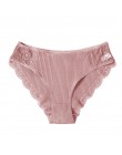 M-XXL 3 sztuk bawełniana bielizna majtki damskie zestaw komfort kalesony kwiatowy koronki figi dla kobiety Sexy Low-Rise rajstop