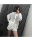 Nowy kobiety moda dot szwy casual szyfonowa bluzka koszula kobiety z długim rękawem elegancki blusas perspektywa biały koszulka 