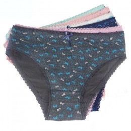Prettywowgo 6 sztuk/partia kobieta figi hurtownie 2020 New Arrival dobrej jakości 6 kolor bawełna z kwiecistym nadrukiem majtki 