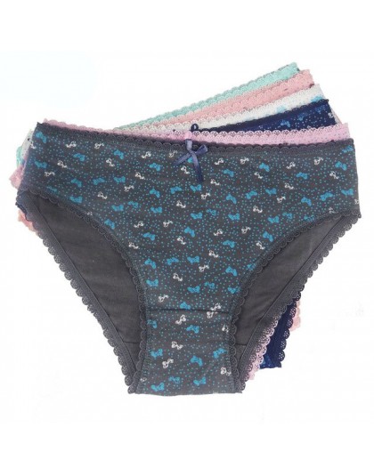 Prettywowgo 6 sztuk/partia kobieta figi hurtownie 2020 New Arrival dobrej jakości 6 kolor bawełna z kwiecistym nadrukiem majtki 