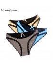 Moonflme 3 sztuk/partii New Arrival panie bielizna Sexy koronki bawełniane kobiety majtki typu figi ml XL 89227