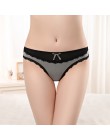 Moonflme 3 sztuk/partii New Arrival panie bielizna Sexy koronki bawełniane kobiety majtki typu figi ml XL 89227