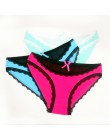 Moonflme 3 sztuk/partii New Arrival panie bielizna Sexy koronki bawełniane kobiety majtki typu figi ml XL 89227