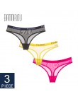 3 sztuk bielizna dla kobiety stringi stringi t-back kobiet bielizna kobieca seksowna siatka stringi sportowe t-back majtki dla k
