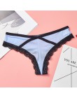 2018 lato kobiety Sexy majtki koronkowe, damskie niskiej talii bawełniane krocza majtki przezroczysta bielizna stringi Ladys pur