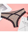 2018 lato kobiety Sexy majtki koronkowe, damskie niskiej talii bawełniane krocza majtki przezroczysta bielizna stringi Ladys pur