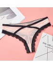 2018 lato kobiety Sexy majtki koronkowe, damskie niskiej talii bawełniane krocza majtki przezroczysta bielizna stringi Ladys pur