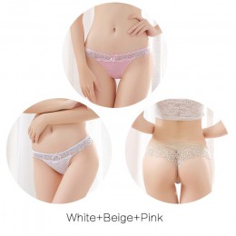Moda Sexy koronkowe majtki dla kobiet dziewczyn 2019 Hollow kobiet miękkie niskiej talii stringi majtki łuk majtki S M L XL XXL 