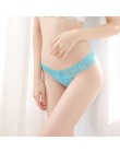 Moda Sexy koronkowe majtki dla kobiet dziewczyn 2019 Hollow kobiet miękkie niskiej talii stringi majtki łuk majtki S M L XL XXL 