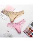 Moda Sexy koronkowe majtki dla kobiet dziewczyn 2019 Hollow kobiet miękkie niskiej talii stringi majtki łuk majtki S M L XL XXL 
